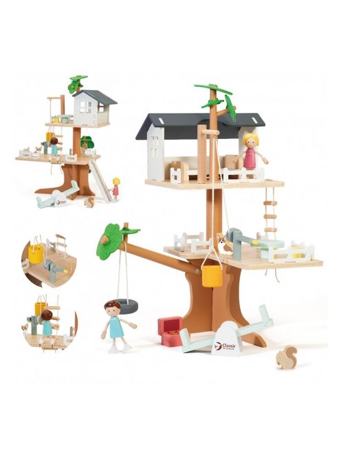 Fa lombház, kalandház kiegészítőkkel és figurákkal, 31 darabos